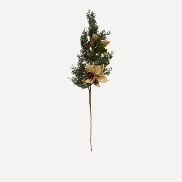 Rama decorativa artificial Hojas y Piñas Navidad El Corte Inglés