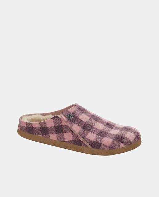 Zapatillas de casa Zermatt Rivet de mujer con estampado de cuadros y plantilla extraíble