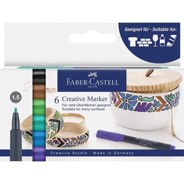 Estuche con 30 rotuladores Creative Marker Faber-Castell bosque de hadas.