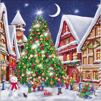 GABBIANO Christmas candle decorated napkins 3-ply 33x33 cm packet 20 units