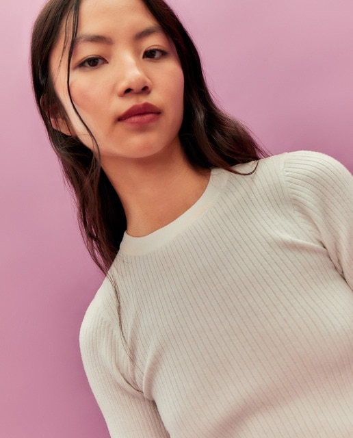 Jersey de mujer de canalé básico