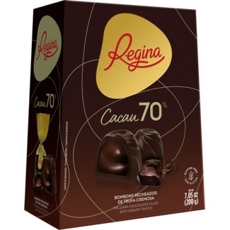 Regina Bombons recheados de Chocolate Negro 70% embalagem 200 g