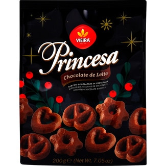 Vieira Bolachas Sortidas Princesa de Chocolate embalagem 200 g
