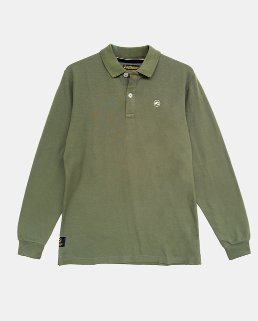 Polo de hombre de manga larga con logo bordado.