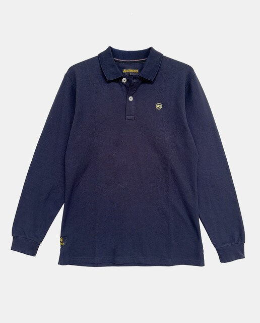 Polo de hombre de manga larga con logo bordado.