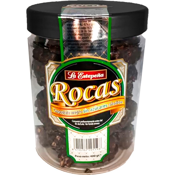 dark chocolate rocks with no added sugar jar 400 g