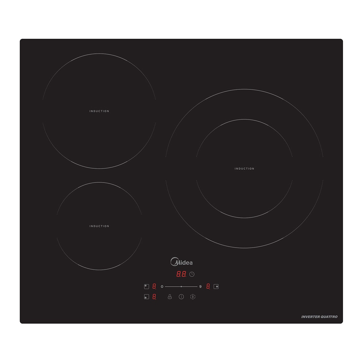 Midea – Placa Induccion MIDEA 3 zonas con tecnología Inverter Quattro – MIH740T278K0.