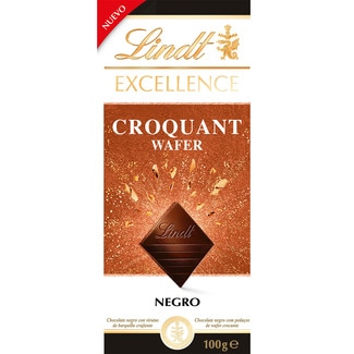 LINDT EXCELLENCE Croquant Dunkle Schokolade mit Waffel Tafel 100 g