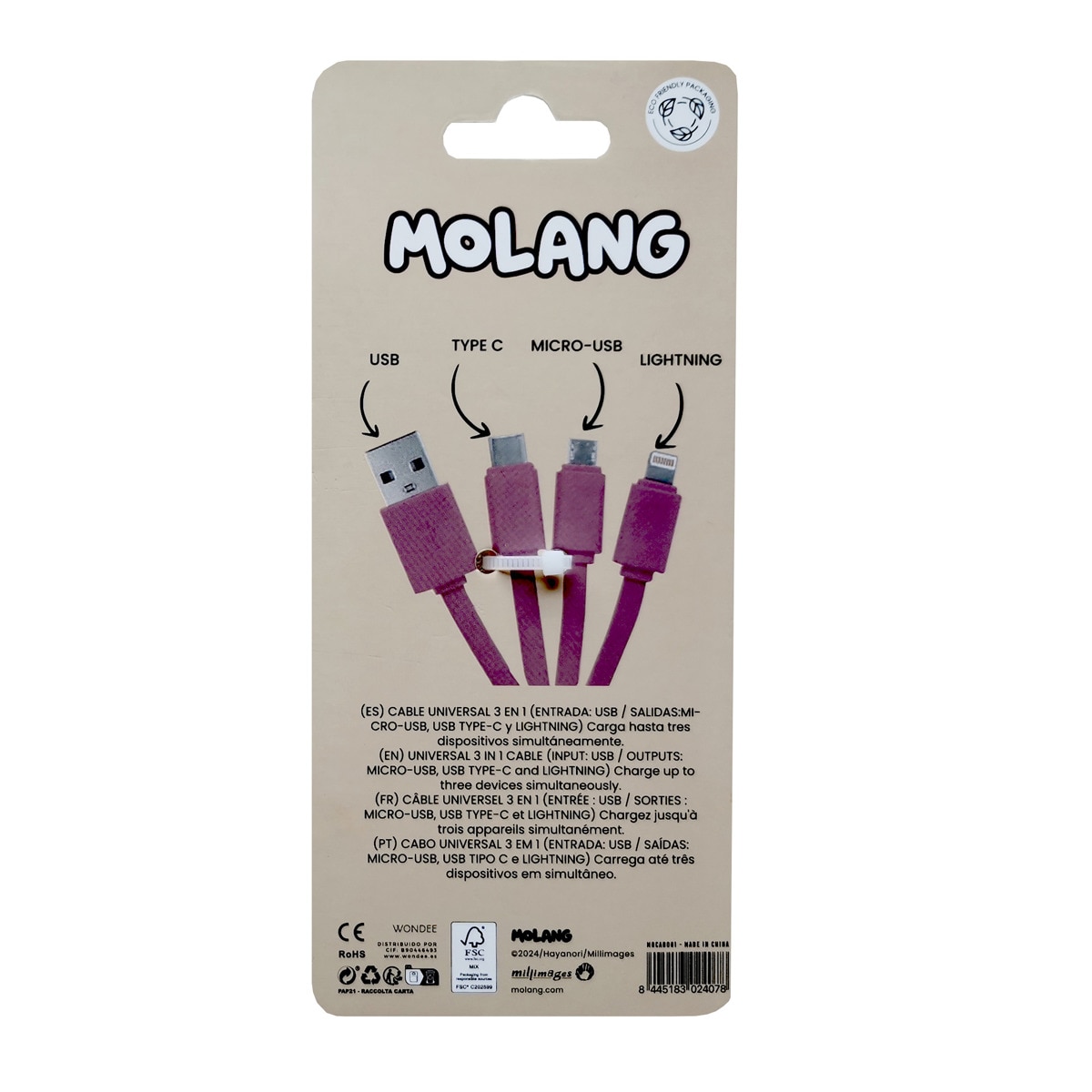 Cabo Molang multiconector 6