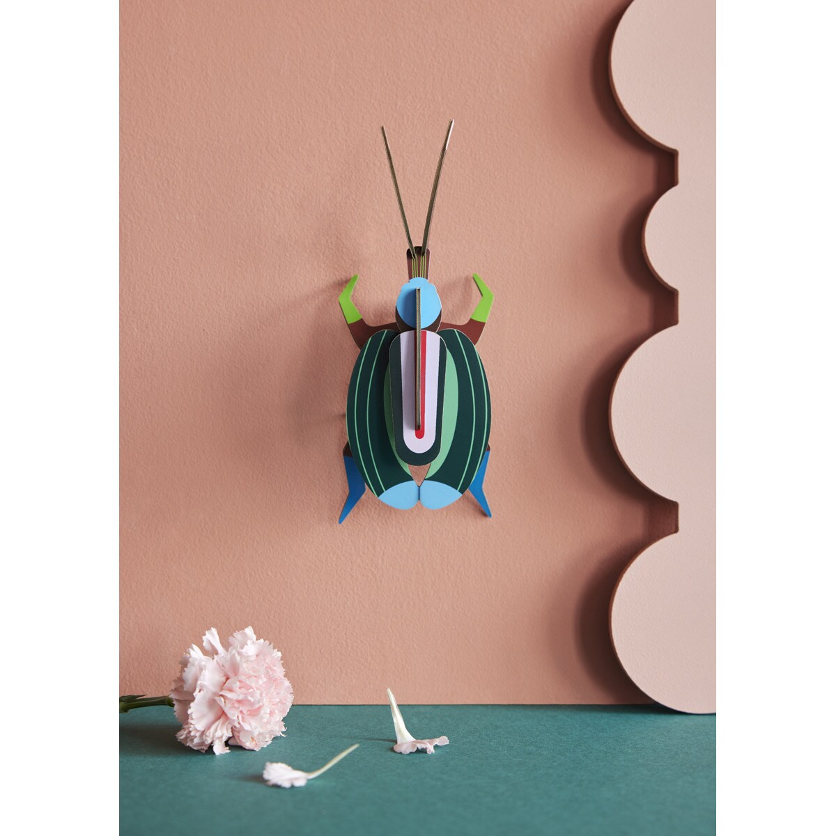 Mural em 3D Studio roof green fig beetle 2
