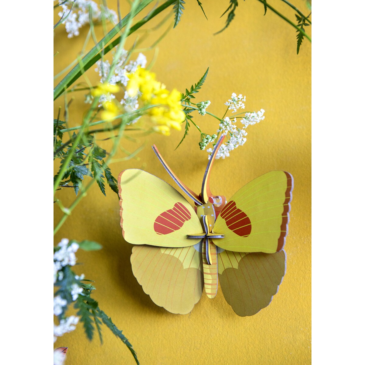 Mural em 3D Studio roof borboleta amarela 2