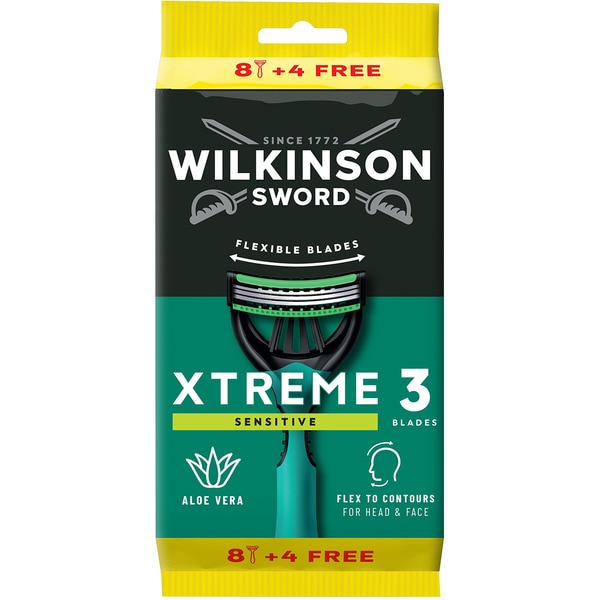 Xtreme 3 Einweg-Rasierer Sensitive mit Aloe Vera Blister 8 Einheiten