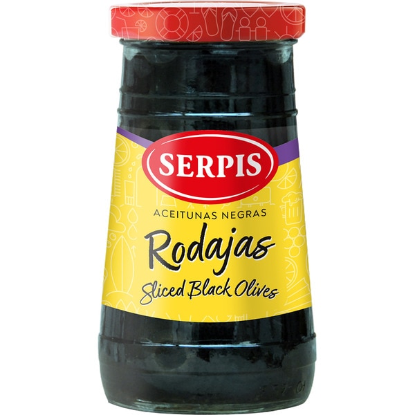 Schwarze Oliven in Scheiben Flacon 150 g netto Abtropfgewicht