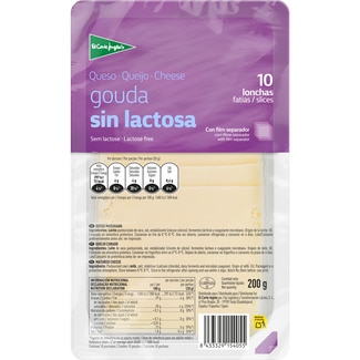 EL CORTE INGLES gouda cow's cheese slices made with pasteurised milk container 200 g