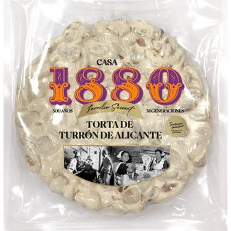 1880 Torte aus hartem Turrón aus Alicante Rilsan Glutenfrei g.g.A. Jijona Premiumqualität Behälter 225 g