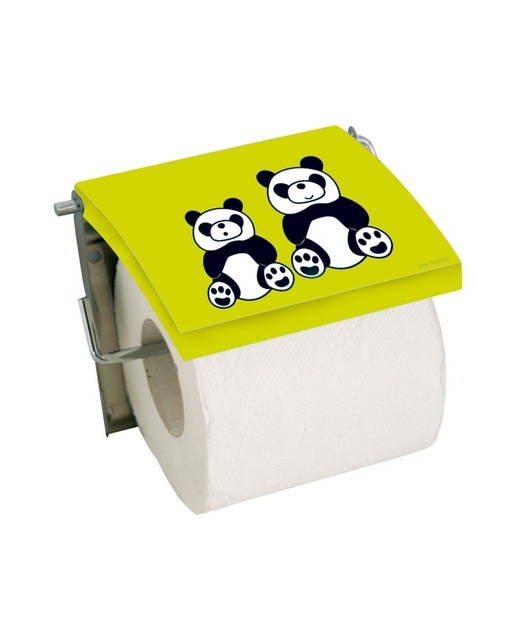 Portarrollos MSV Panda de acero inoxidable en color amarillo