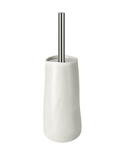 Escobillero Spirella Sina de gres blanco