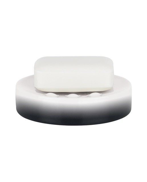 Jabonera Spirella Tube de porcelana negro