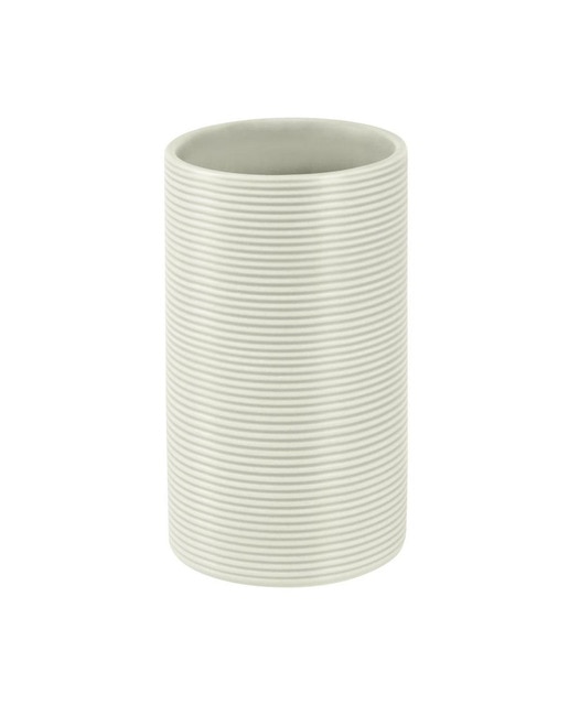 Portacepillos de dientes Spirella Tube Ribbed de gres gris