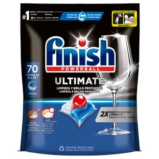 Finish Detergente Máquina Loiça Pastilhas Ultimate embalagem 70 pastilhas