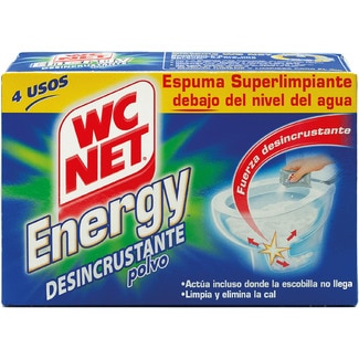 WC NET Energy desinfectante WC en polvo espuma autolimpiante caja 4 unidades
