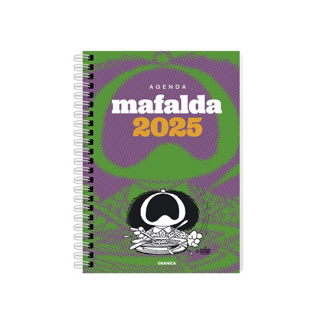 Mafalda 2025, Agenda Para La Mujer Anillada verde-gris