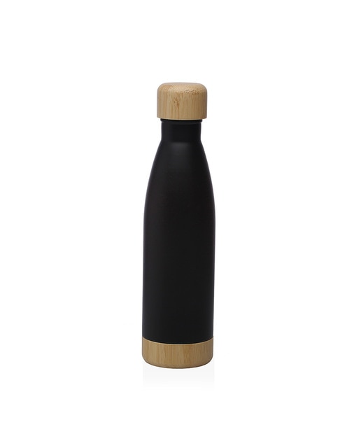 Botella negra mate 500 ml acero