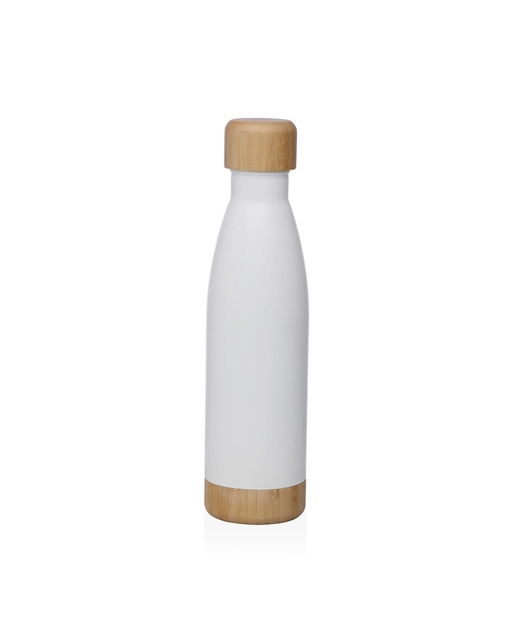 Botella blanca mate 500 ml acero