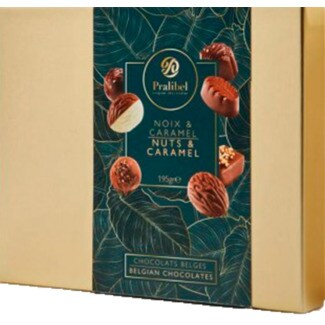 Pralibel Bombons Belga Deluxe Noz e Caramelo embalagem 195 g