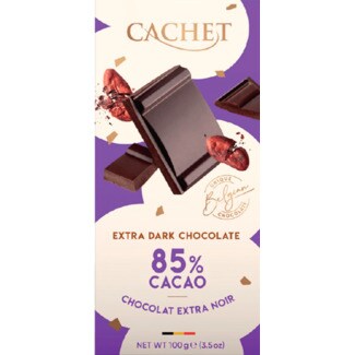 Cachet Chocolate Negro Extra 85% Cacau tablete 100 g