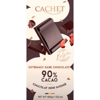 Cachet Chocolate Negro 90% Cacau tablete 100 g