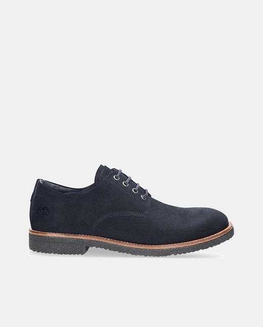 Zapatos de cordones Gante de hombre en velour con pala lisa y suela ligera