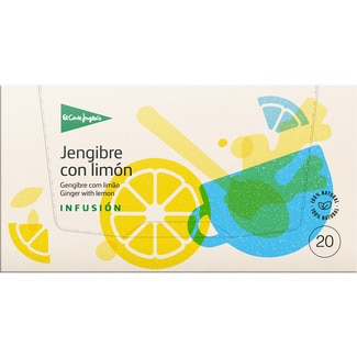 EL CORTE INGLES Ingwertee mit Zitrone Karton 20 Tütchen