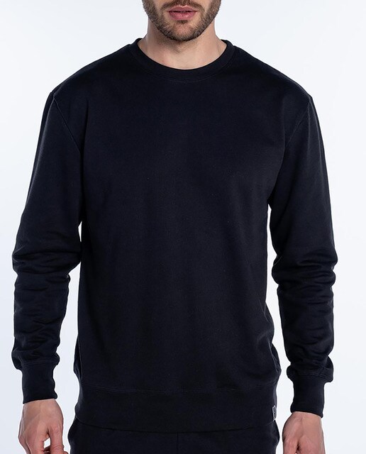 Sudadera homewear de hombre negra con el cuello redondo