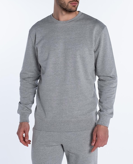 Sudadera homewear de hombre gris con el cuello redondo