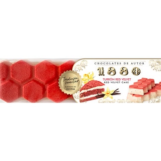 1880 Torten-Turrón Red Velvet Spitzenqualität Karton 200 g