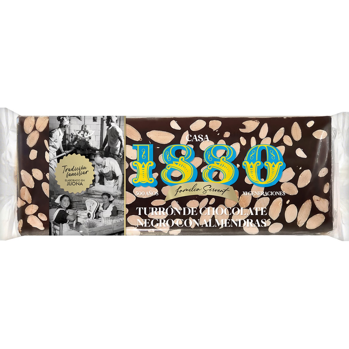 Turrón de chocolate negro con almendras Calidad Suprema tableta 250 g