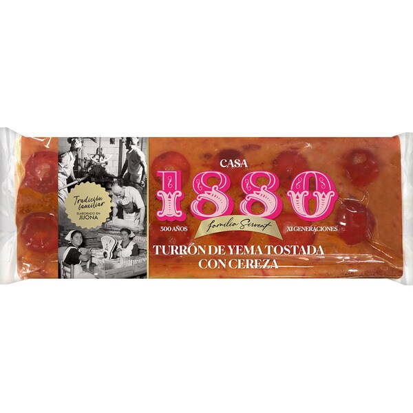 Supreme Quality toasted egg-yolk nougat with cherry tablet 300 g