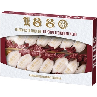 1880 polvorones de almendra con pepitas de chocolate negro Calidad Suprema estuche 310 g