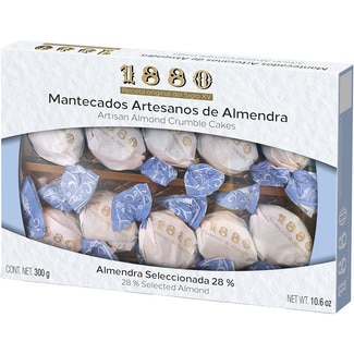 1880 mantecados artesanos de almendra Calidad Suprema estuche 300 g