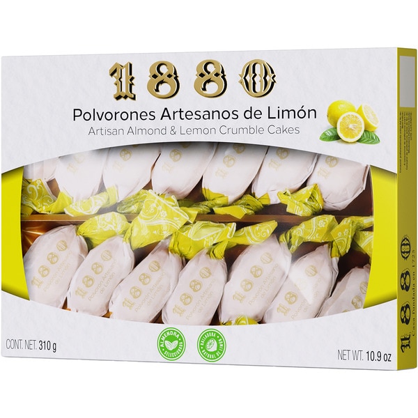 Supreme Quality artisan lemon polvorón cakes case 310 g