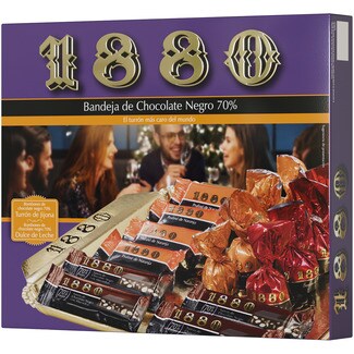 1880 Tablett mit dunkler Schokolade 70% Karton 260 g