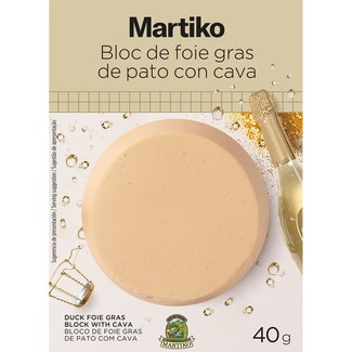 MARTIKO bloc de foie gras de pato con cava envase 40 g