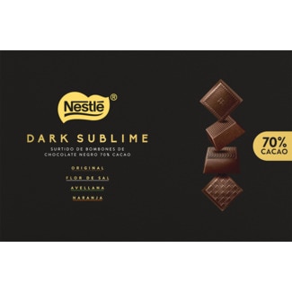 Nestlé Bombons Sortido de Chocolate Preto Dark Sublime 70% Cacau embalagem 291 g