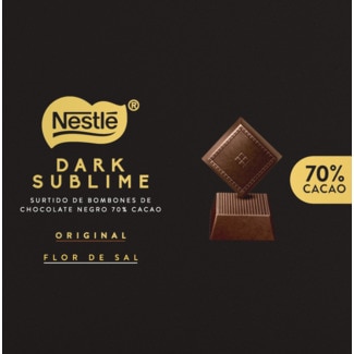 Nestlé Bombons Sortido de Chocolate Preto Dark Sublime 70% Cacau embalagem 87 g