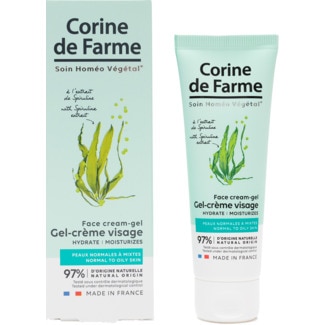 Corine de Farme Gel-Creme com Extrato de Spirulina embalagem 50 ml