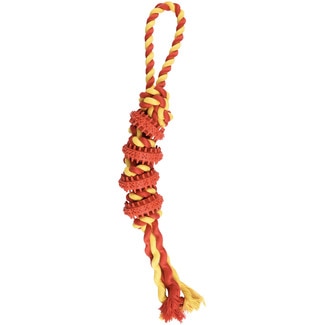 FLAMINGO dental toy for dogs with rope 1 each