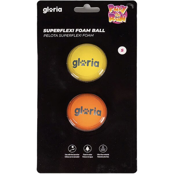 Superflexi Foam Play and Run ball dog toy 2-pack 4.50 cm container 1 each