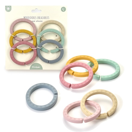 Set de seis mordedores enlazables de silicona