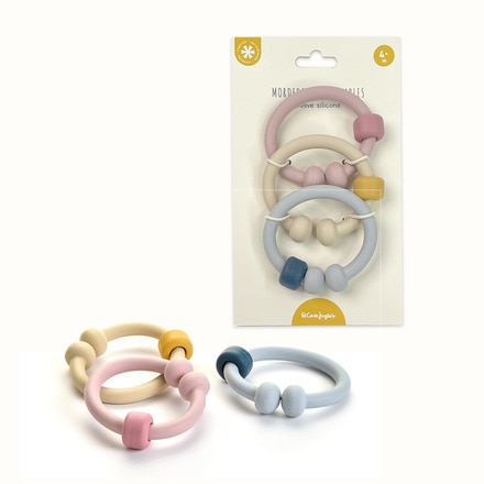 Set de 3 mordedores enlazables de silicona